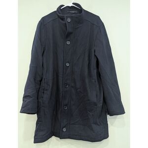 Ing Loro Piana H. Stockton Atlanta 100% Virgin Wool Navy Blue Coat Size 46R